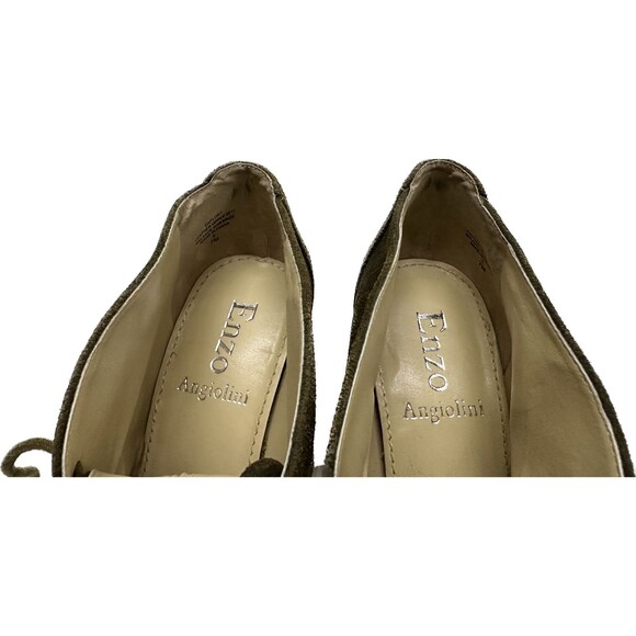 Enzo Angiolini Flory women size 7M suede green leather lace up booties - Picture 10 of 12